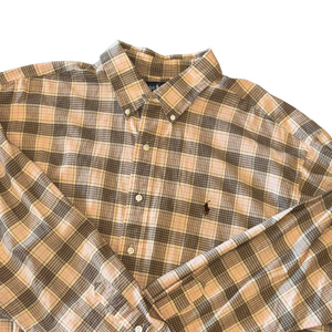 Ralph Lauren Mens XL Blake Fit Plaid Button Down Shirt